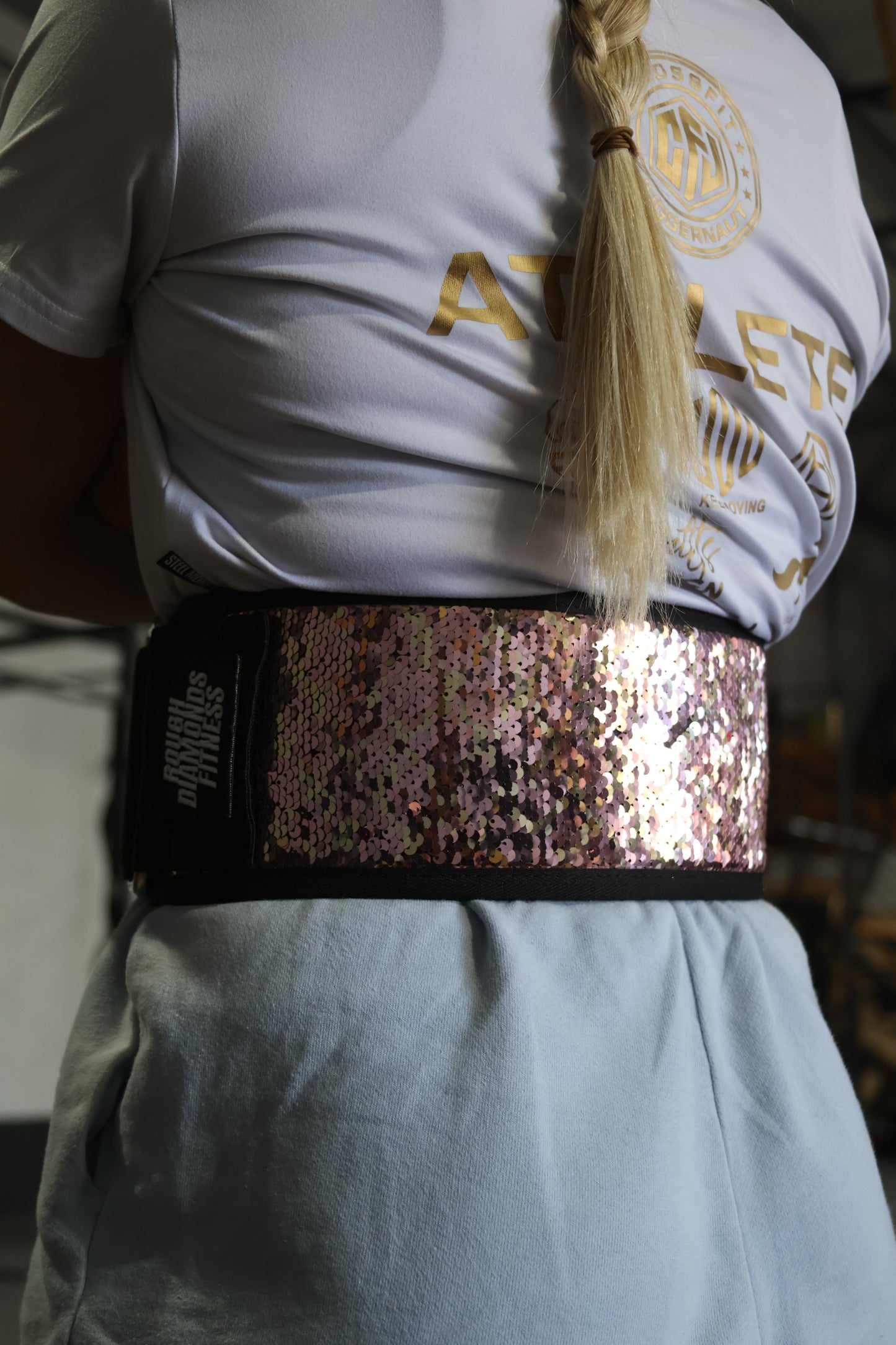 Velcro "Pink Sequence" Weightlifting belt