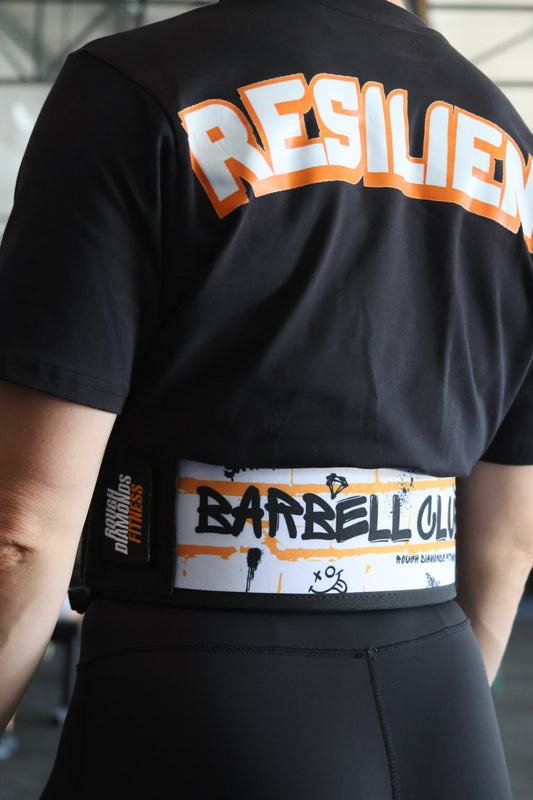 Velcro "Barbell Club" Weightlifting Belt