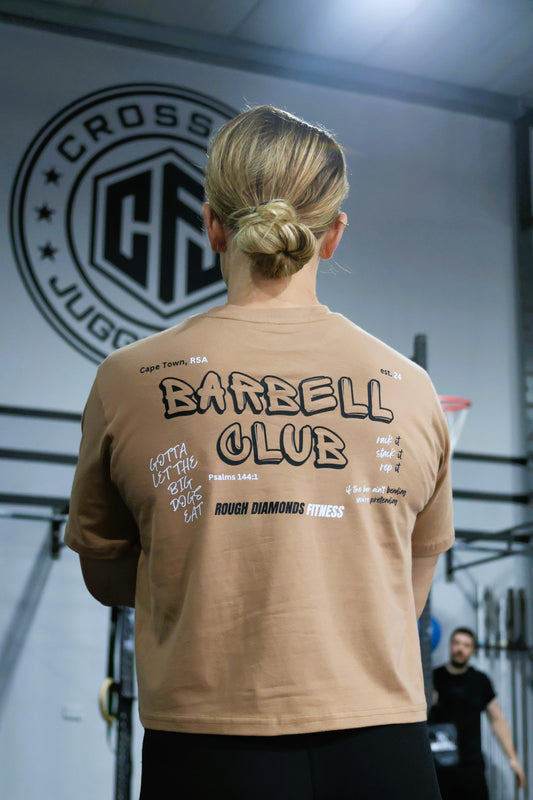 Ladies "BARBELL CLUB" crop t-shirt