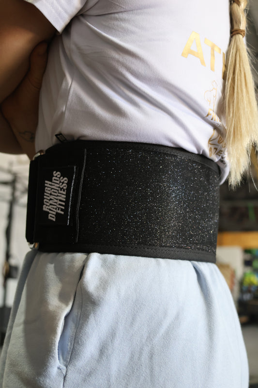 Velcro "Black Sparkles" Weightlifting Belt