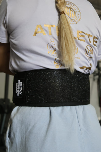 Velcro "Black Sparkles" Weightlifting Belt